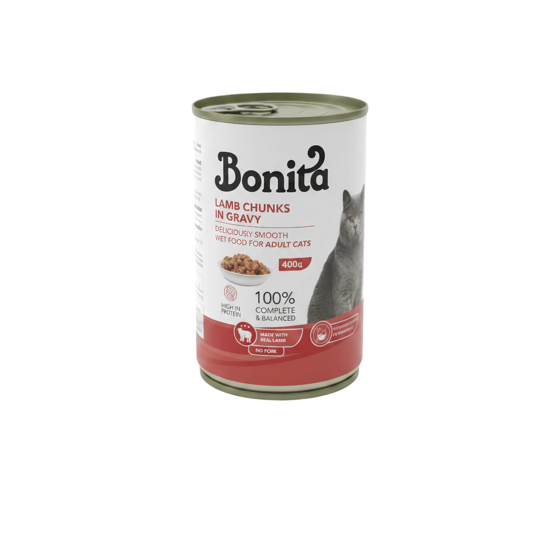 Bonita Wet Food Lamb Chunks In Gravy 400gm Bonita Wet Food Lamb Chunks In Gravy 400gm