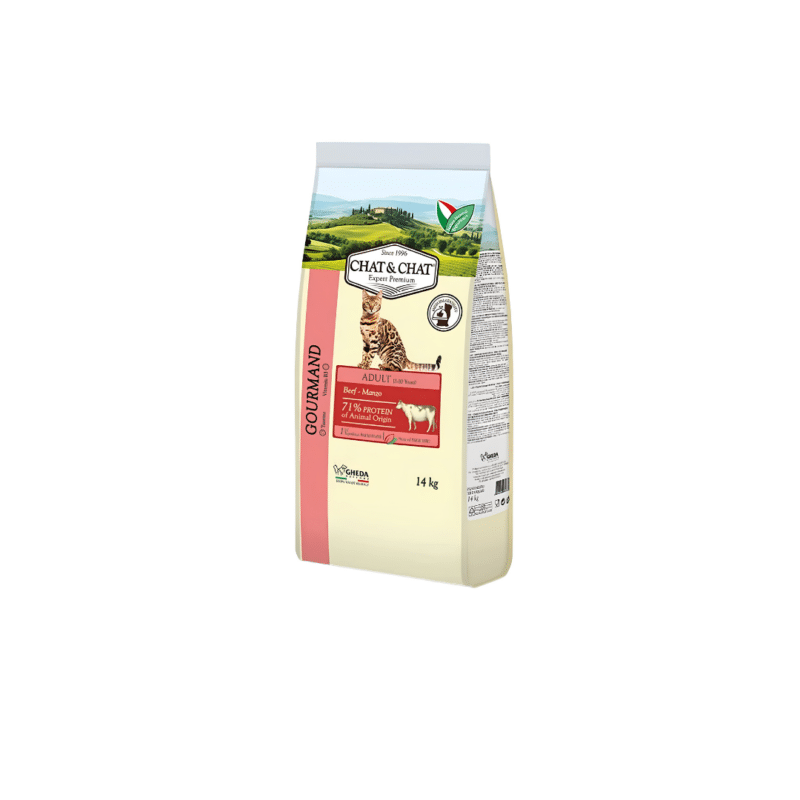 Chat & Chat Dry Food with beef and Peas for Adult Cats 900gm