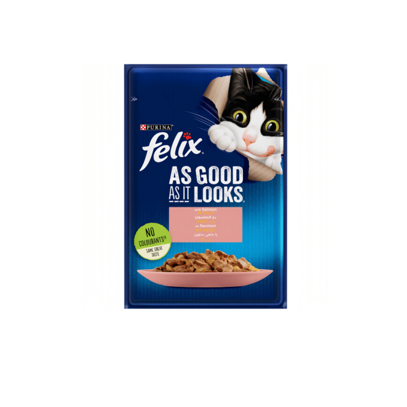 Felix with Salmon wet food Pouch 85gm