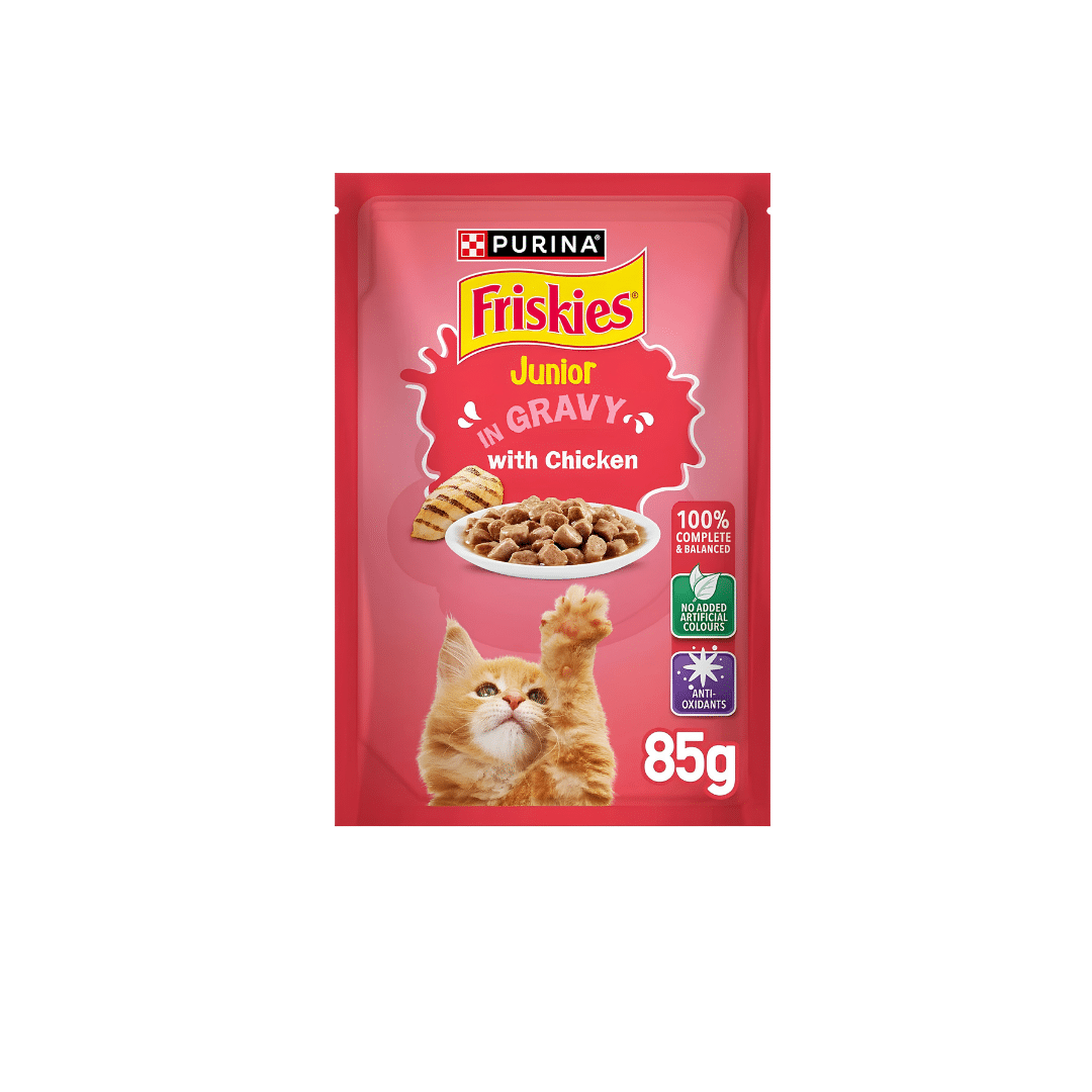 Friskies Kitten Chicken Chunks in Gravy Wet Cat Food Pouch 85gm Friskies Kitten Chicken Chunks in Gravy Wet Cat Food Pouch 85gm