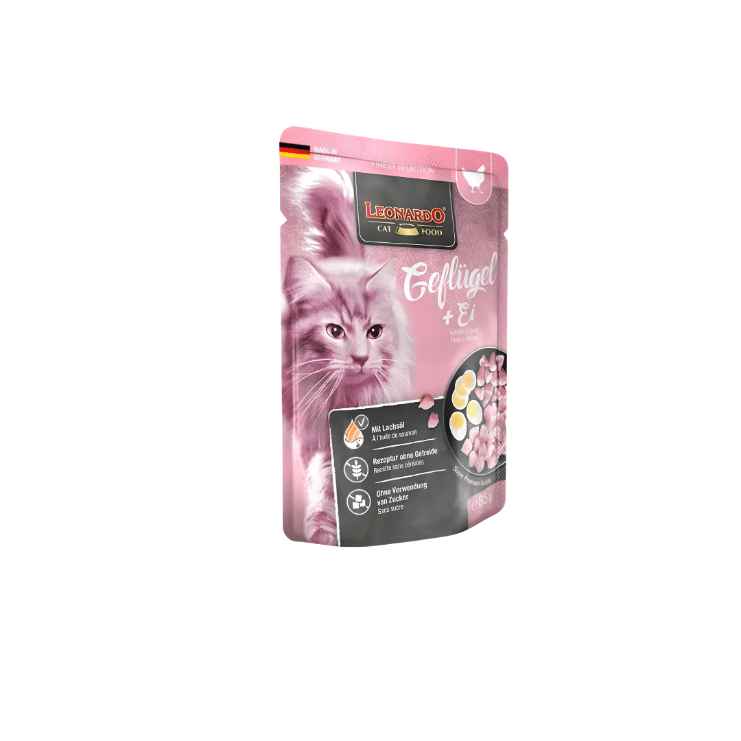 Leonardo Wet Food With Poultry&Egg 85gm Leonardo Wet Food With Poultry & Egg 85gm