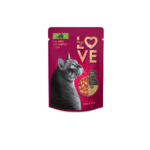 My Love Wet Food For Adult Cat With Beef & Carrot In Jelly 85gm