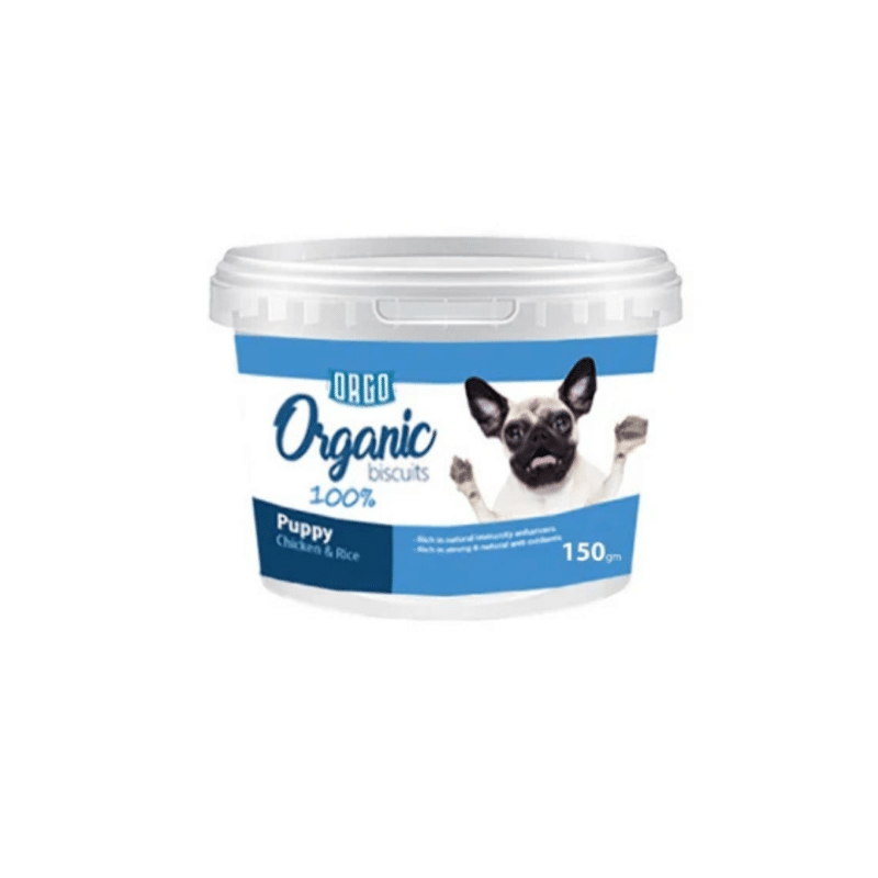 Orgo Organic Biscuits For Puppies With Chicken&Rice 150gm