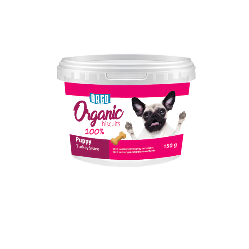 Orgo Organic Biscuits For Puppies With Turkey&Rice 150gm