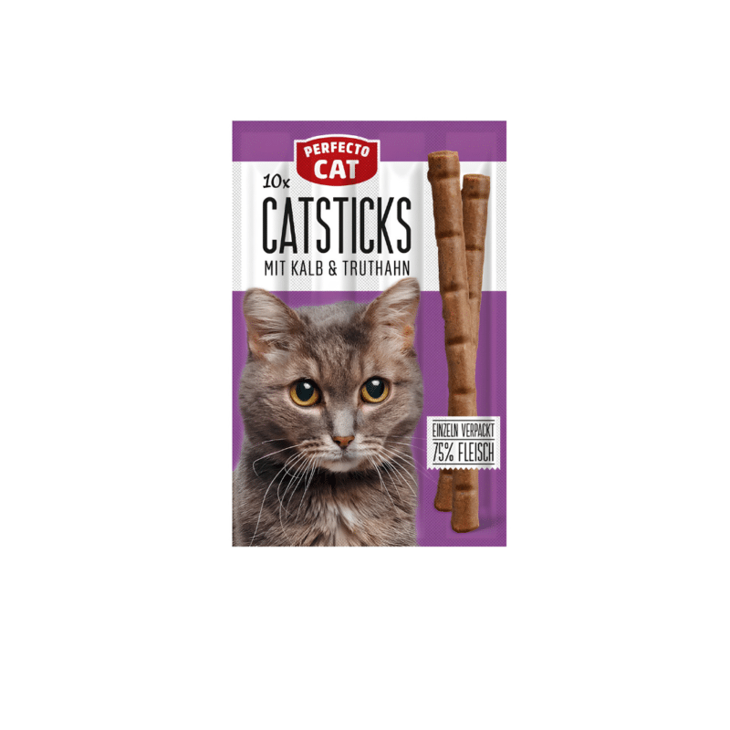 Perfecto Cat 10X Catsticks Mit Kalb & Truthahn 50gm