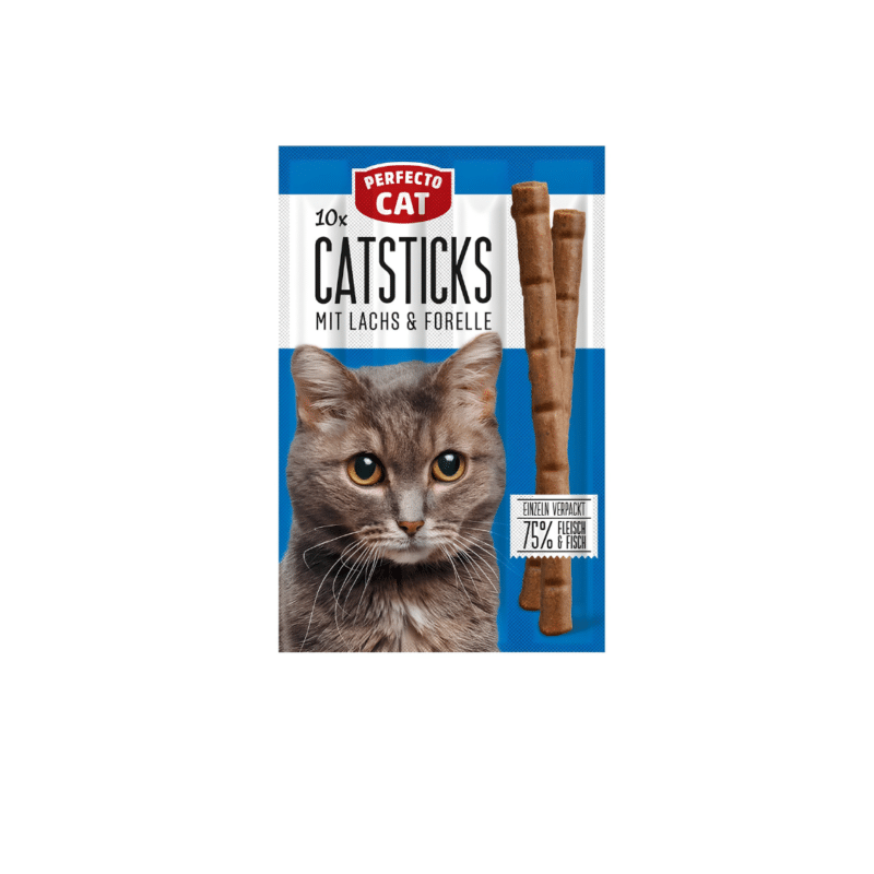 Perfecto Cat 10X Catsticks Mit Lachs & Forelle ( Salmon & Trout) 50gm