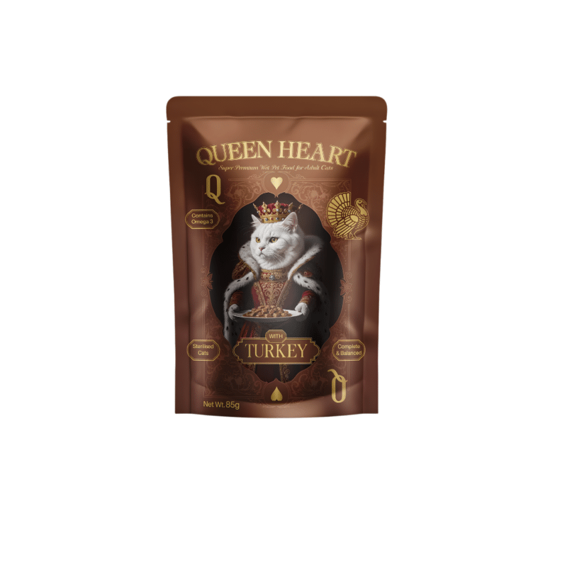 Queen Heart Super premium Wet Food For Sterilized Cat With Turkey 85gm