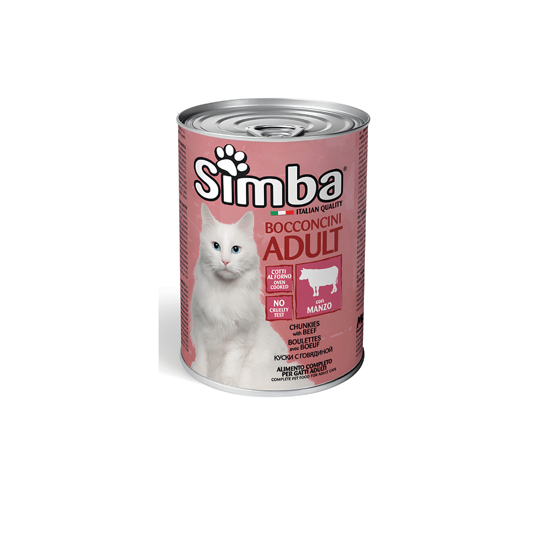 Simba Cat Wet Food Chunks With Beef 415gm Simba Cat Wet Food Chunks With Beef 415gm