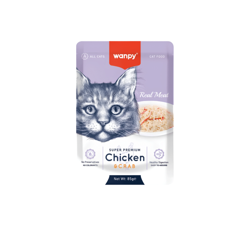 Wanpy Super Premium Chicken & Crap for Cat 85gm