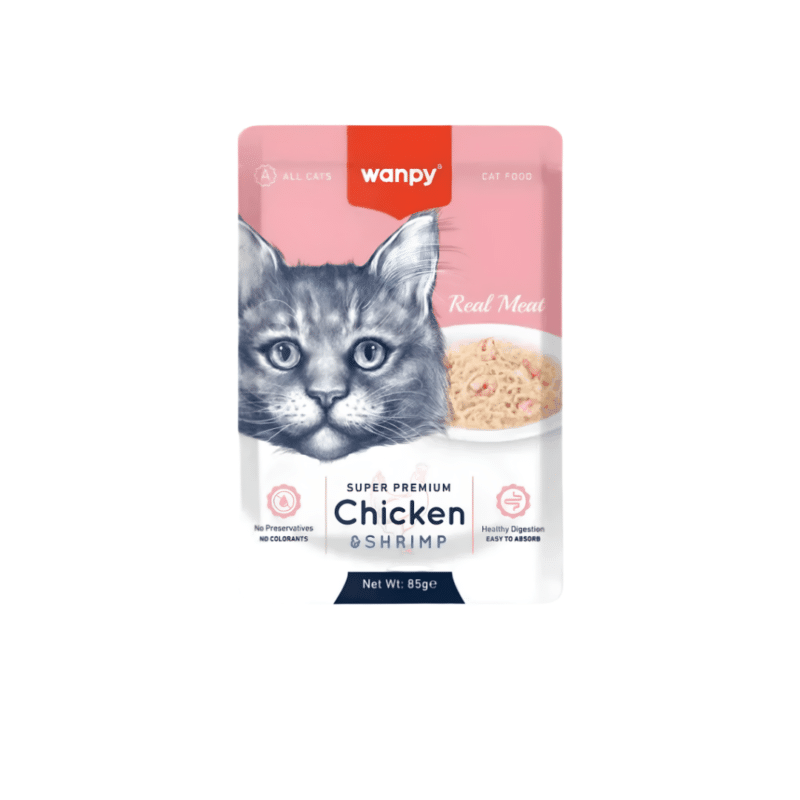 Wanpy Super Premium Chicken & Shrimp for Cat 85g