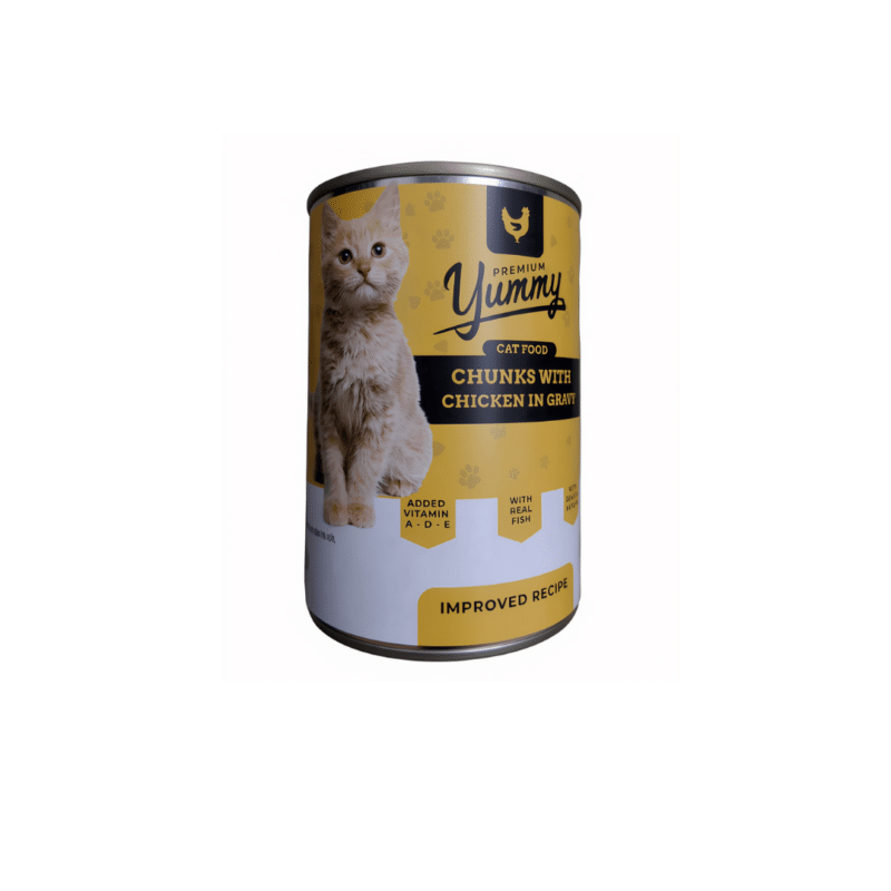Yummy Cat Wet Food Chunks With Chicken in Gravy 400gm