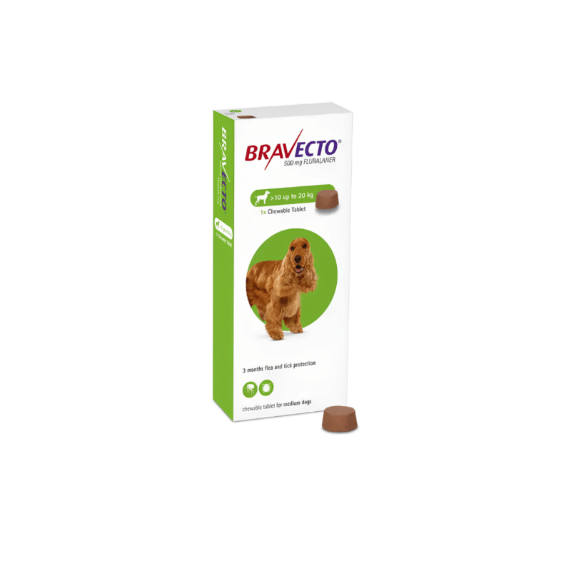 Bravecto for Medium Dogs Tablet 500mg - 10kg to 20kg