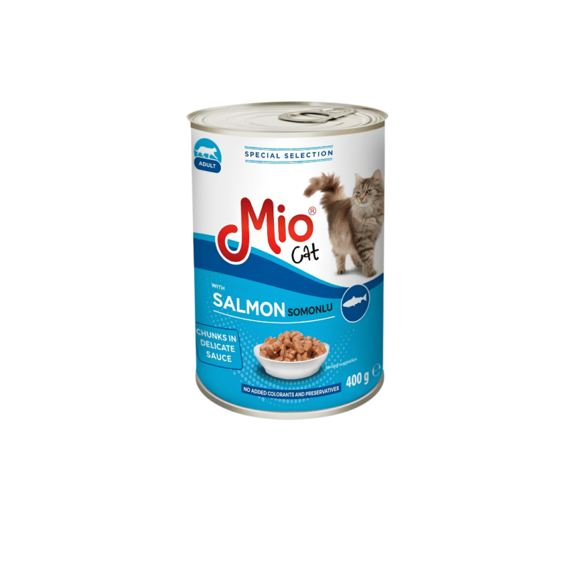 Mio Cat Adult Wet Food with Salmon Chunks in sauce 400gm
