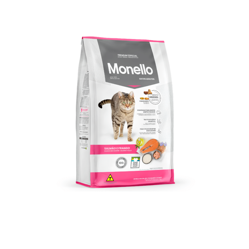 Monello Dry Food With Salmon and Chicken For Adult Cats 15kg