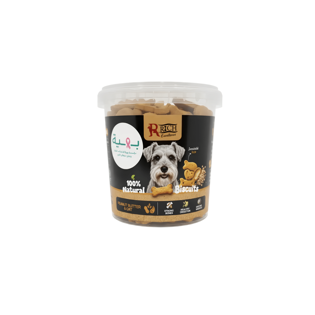 Rich Biscuits Adult Dog Peanut Butter & Oat 500gm Rich Biscuits Adult Dog Peanut Butter & Oat 500gm