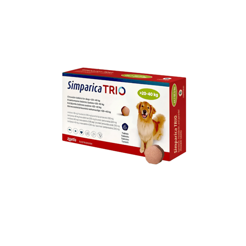 Simparica Trio Chewable Tablet for Large Dogs - 20-40 Kg - 1 Tab